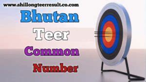 bhutan teer common number